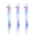And Stal Kawaii Ball Pen 6 Encre couleur en 1 stylo à balle en plastique à stylos multifonctionnels pour les fournitures d&#39;étudiants